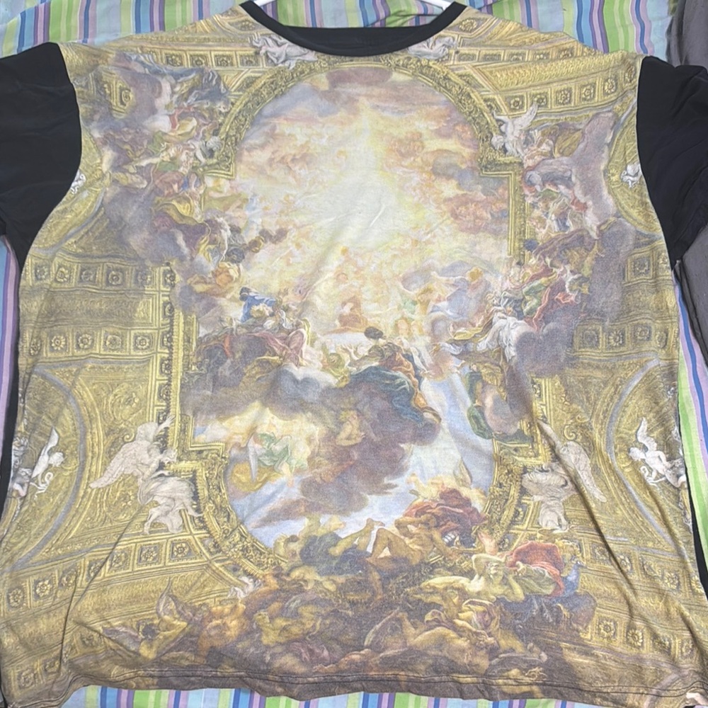 JEM Artistic Print Short Sleeve Tee - Black and Gold